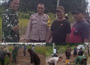 Babinsa Turun Tangan! Gotong Royong Warga Banjar Agung Sulap Jalan Rusak Jadi Layak Dilalui