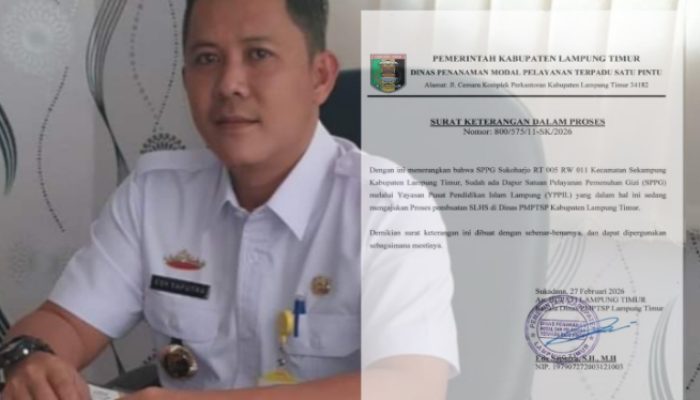 ‎Lapor Pak Prabowo,Stempel Bocor & Pungli Puluhan Juta di DPMPTSP Lamtim Hambat Dapur MBG, Kadis Dituding Lakukan Pembiaran, Bupati Bungkam