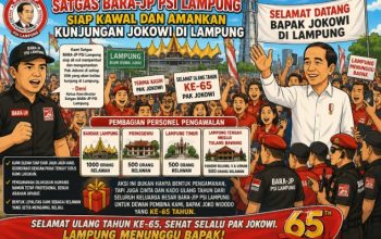 ‎BARA-JP PSI Siap Kawal Kunjungan Joko Widodo di Lampung  ‎