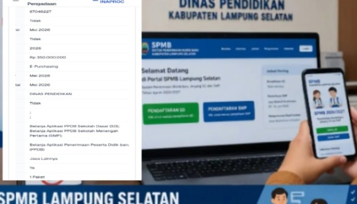Anggaran Rp350 Juta Aplikasi PPDB Lamsel Dipertanyakan, Puluhan Sekolah Masih Gunakan Sistem Manual  ‎