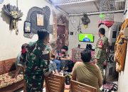 Keseruan Nobar Piala Dunia 2026 di Koramil 421-09/Tanjung Bintang, TNI dan Warga Pererat Kebersamaan saat Laga Prancis vs Inggris