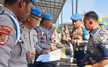 Bidpropam Polda Lampung Periksa Senjata Api Dinas di Polres Lampung Selatan