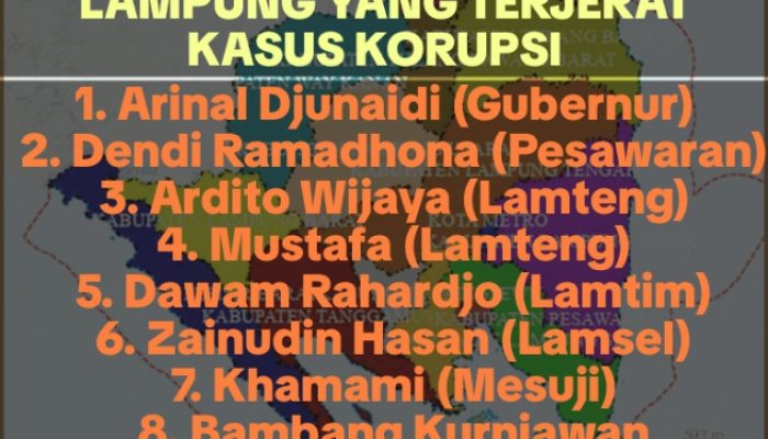 ‎Deretan Kepala Daerah di Lampung Terjerat Korupsi, Terbaru Mantan Bupati Pesawaran Dituntut 11 Tahun