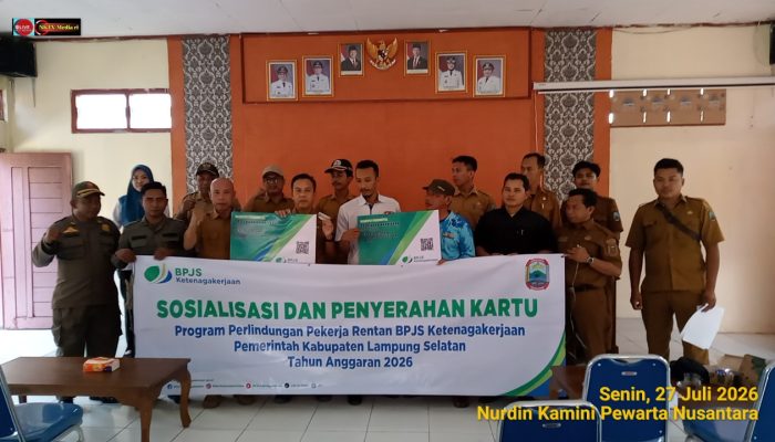 Warga di Tiga Kecamatan Lampung Selatan Terima BPJS Ketenagakerjaan