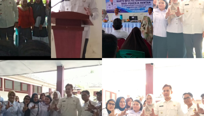 Bupati Lampung Selatan Serahkan BPJS Ketenagakerjaan kepada 7.882 Pekerja Rentan, Perkuat Perlindungan Sosial