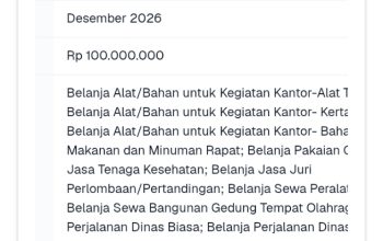 ‎Rp100 Juta untuk Pembinaan Siswa, Rincian Anggaran di RUP Merangin Dipertanyakan  ‎