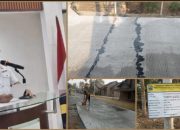 ‎Jalan Rekonstruksi Rabat Beton Hampir Rp1 Miliar Baru Bangun Sudah Retak Patah, Peringatan Sekda Lamsel Sekadar Omon-omon  ‎