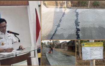 ‎Jalan Rekonstruksi Rabat Beton Hampir Rp1 Miliar Baru Bangun Sudah Retak Patah, Peringatan Sekda Lamsel Sekadar Omon-omon  ‎