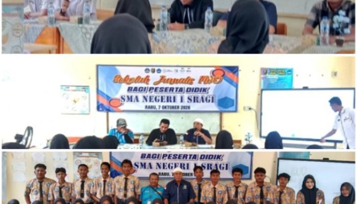 ‎IWO Lampung Selatan Cetak Jurnalis Muda, Puluhan Siswa SMAN 1 Sragi Ikuti Sekolah Jurnalis IWO  ‎