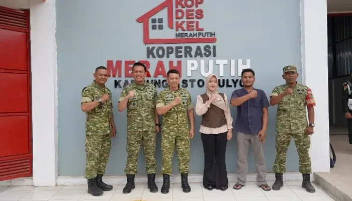 Danrem 043/Gatam Tinjau Koperasi Desa Merah Putih di Lampung Tengah, Pastikan Siap Beroperasi